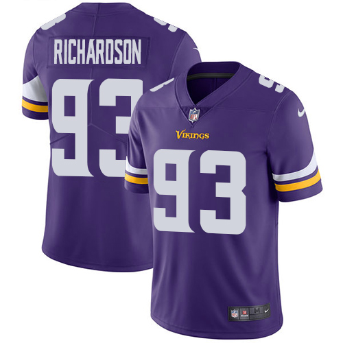 Personalized Vikings #93 Sheldon Richardson Purple Team Color Men’s Stitched NFL Untouchable Limited Jersey