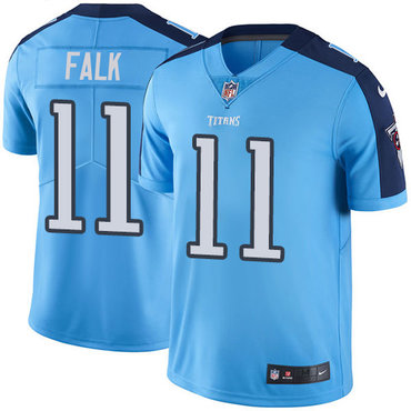 Personalized Titans #11 Luke Falk Light Blue Men’s Stitched NFL Limited Rush Jersey