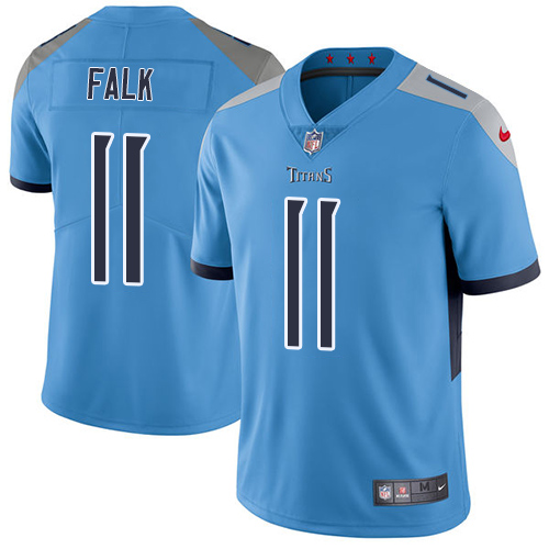 Personalized Titans #11 Luke Falk Light Blue Team Color Men’s Stitched NFL Untouchable Limited Jersey