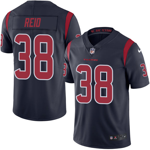 Personalized Texans #38 Justin Reid Navy Blue Men’s Stitched NFL Limited Rush Jersey