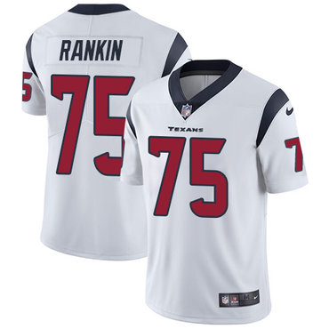 Personalized Texans #75 Martinas Rankin White Men’s Stitched NFL Untouchable Limited Jersey