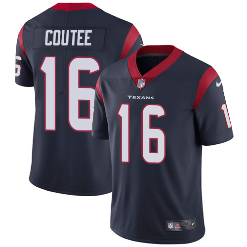 Personalized Texans #16 Keke Coutee Navy Blue Team Color Men’s Stitched NFL Untouchable Limited Jersey