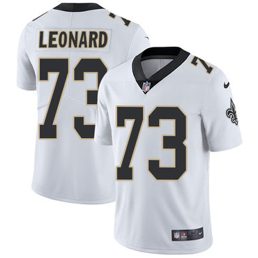 Personalized Saints #73 Rick Leonard White Men’s Stitched NFL Untouchable Limited Jersey