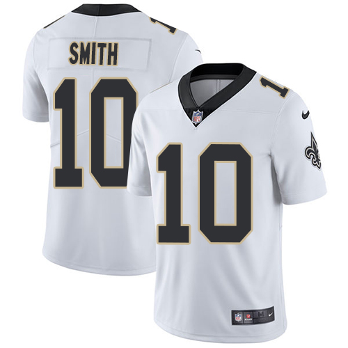 Personalized Saints #10 Tre’Quan Smith White Men’s Stitched NFL Untouchable Limited Jersey