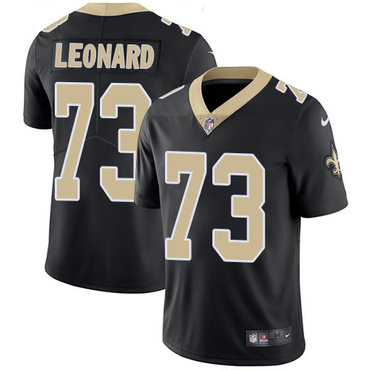 Personalized Saints #73 Rick Leonard Black Team Color Men’s Stitched NFL Untouchable Limited Jersey