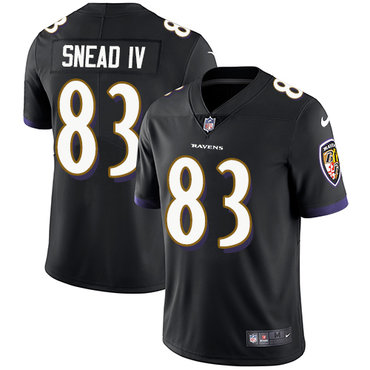 Personalized Ravens #83 Willie Snead IV Black Alternate Men’s Stitched NFL Untouchable Limited Jersey
