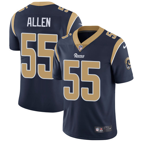 Personalized Rams #55 Brian Allen Navy Blue Team Color Men’s Stitched NFL Untouchable Limited Jersey