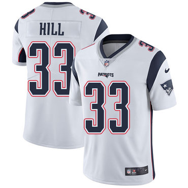 Personalized Patriots #33 Jeremy Hill White Men’s Stitched NFL Untouchable Limited Jersey