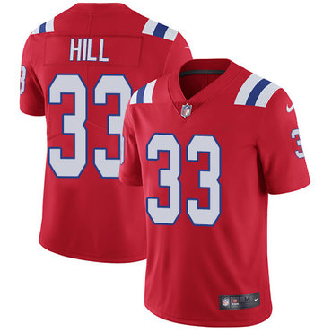 Personalized Patriots #33 Jeremy Hill Red Alternate Men’s Stitched NFL Untouchable Limited Jersey
