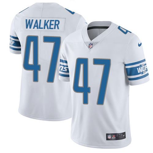 Personalized Lions #47 Tracy Walker White Men’s Stitched NFL Untouchable Limited Jersey