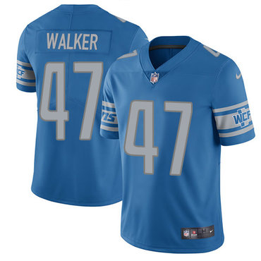 Personalized Lions #47 Tracy Walker Blue Team Color Men’s Stitched NFL Untouchable Limited Jersey