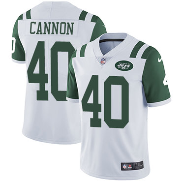 Personalized Jets #40 Trenton Cannon White Men’s Stitched NFL Untouchable Limited Jersey