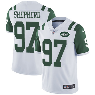 Personalized Jets #97 Nathan Shepherd White Men’s Stitched NFL Untouchable Limited Jersey