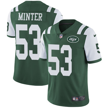 Personalized Jets #53 Kevin Minter Green Team Color Men’s Stitched NFL Untouchable Limited Jersey