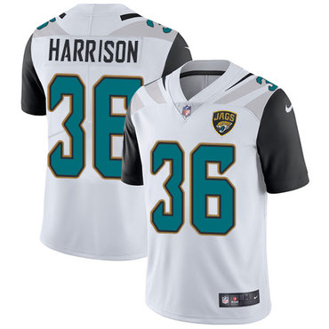 Personalized Jaguars #36 Ronnie Harrison White Men’s Stitched NFL Untouchable Limited Jersey