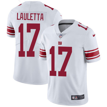 Personalized Giants #17 Kyle Lauletta White Men’s Stitched NFL Untouchable Limited Jersey