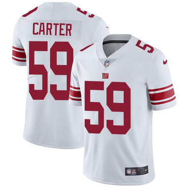 Personalized Giants #59 Lorenzo Carter White Men’s Stitched NFL Untouchable Limited Jersey