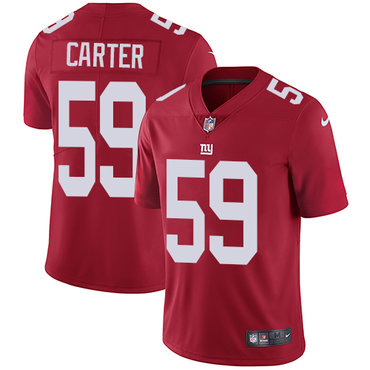 Personalized Giants #59 Lorenzo Carter Red Alternate Men’s Stitched NFL Untouchable Limited Jersey