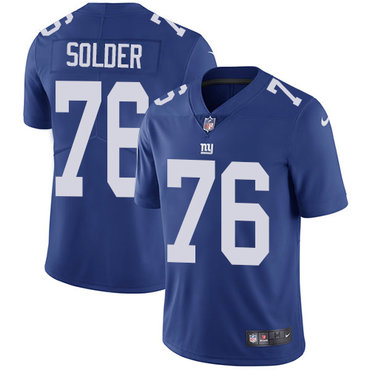 Personalized Giants #76 Nate Solder Royal Blue Team Color Men’s Stitched NFL Untouchable Limited Jersey