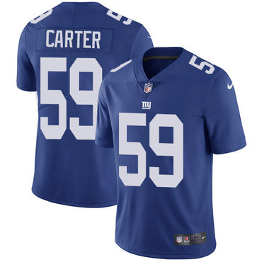Personalized Giants #59 Lorenzo Carter Royal Blue Team Color Men’s Stitched NFL Untouchable Limited Jersey
