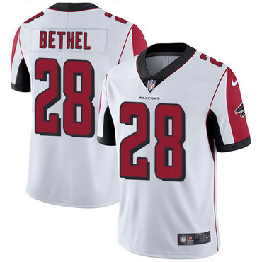 Personalized Falcons #28 Justin Bethel White Men’s Stitched NFL Untouchable Limited Jersey