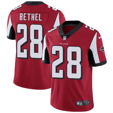 Personalized Falcons #28 Justin Bethel Red Team Color Men’s Stitched NFL Untouchable Limited Jersey