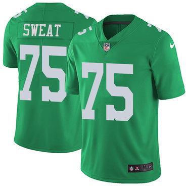 Personalized Eagles #75 Josh Sweat Green Men’s Stitched NFL Limited Rush Jersey