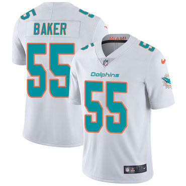 Personalized Dolphins #55 Jerome Baker White Men’s Stitched NFL Untouchable Limited Jersey