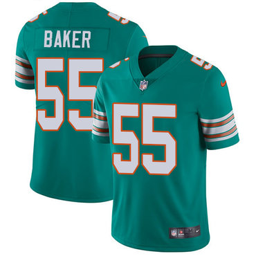 Personalized Dolphins #55 Jerome Baker Aqua Green Alternate Men’s Stitched NFL Untouchable Limited Jersey
