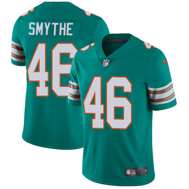 Personalized Dolphins #46 Durham Smythe Aqua Green Alternate Men’s Stitched NFL Untouchable Limited Jersey
