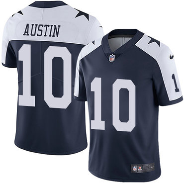 Personalized Cowboys #10 Tavon Austin Navy Blue Thanksgiving Men’s Stitched NFL Untouchable Limited Throwback Jersey