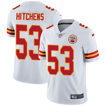 Personalized Chiefs #53 Anthony Hitchens White Men’s Stitched NFL Untouchable Limited Jersey