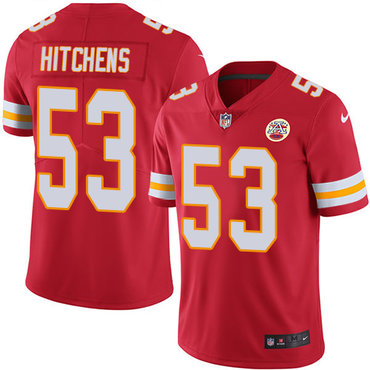 Personalized Chiefs #53 Anthony Hitchens Red Team Color Men’s Stitched NFL Untouchable Limited Jersey