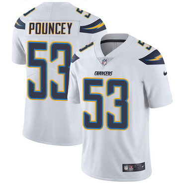 Personalized Chargers #53 Mike Pouncey White Men’s Stitched NFL Untouchable Limited Jersey
