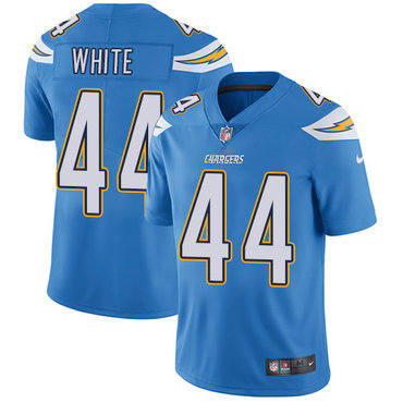 Personalized Chargers #44 Kyzir White Electric Blue Alternate Men’s Stitched NFL Untouchable Limited Jersey
