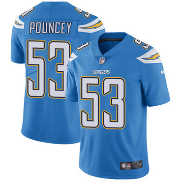 Personalized Chargers #53 Mike Pouncey Electric Blue Alternate Men’s Stitched NFL Untouchable Limited Jersey