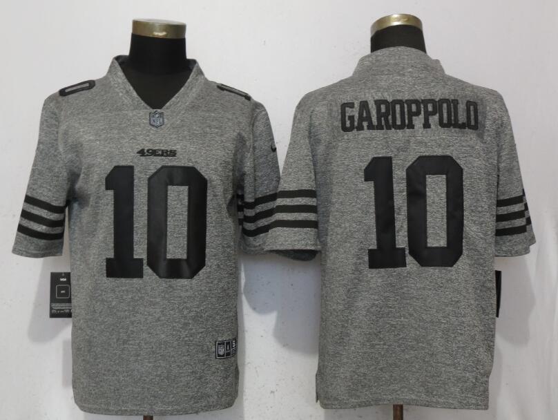 Personalized 49ers 10 Jimmy Garoppolo Gray Untouchable Limited Jersey