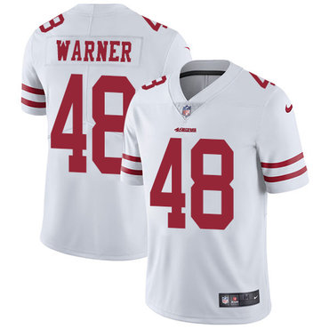 Personalized 49ers #48 Fred Warner White Men’s Stitched NFL Untouchable Limited Jersey
