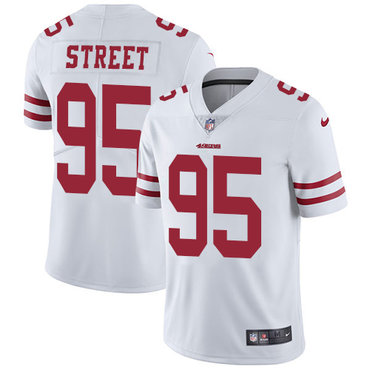 Personalized 49ers #95 Kentavius Street White Men’s Stitched NFL Untouchable Limited Jersey