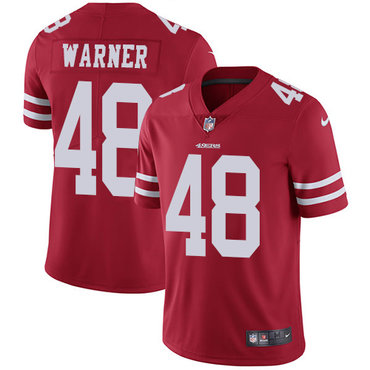 Personalized 49ers #48 Fred Warner Red Team Color Men’s Stitched NFL Untouchable Limited Jersey