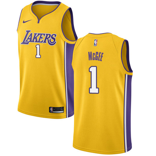 Personalized Lakers #1 JaVale McGee Gold Youth NBA Swingman Icon Edition Jersey