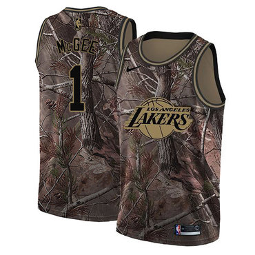 Personalized Lakers #1 JaVale McGee Camo NBA Swingman Realtree Collection Jersey