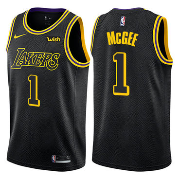 Personalized Lakers #1 JaVale McGee Black NBA Swingman City Edition Jersey