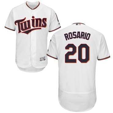 Personalized Twins #20 Eddie Rosario White Flexbase Authentic Collection Stitched Baseball Jersey