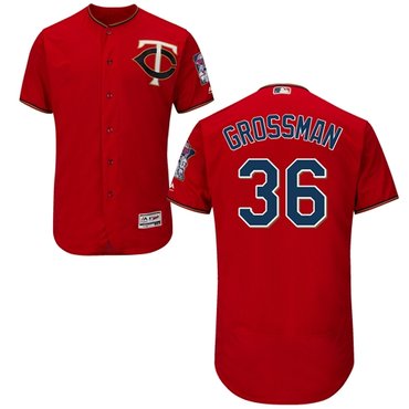 Personalized Twins #36 Robbie Grossman Red Flexbase Authentic Collection Stitched Baseball Jersey