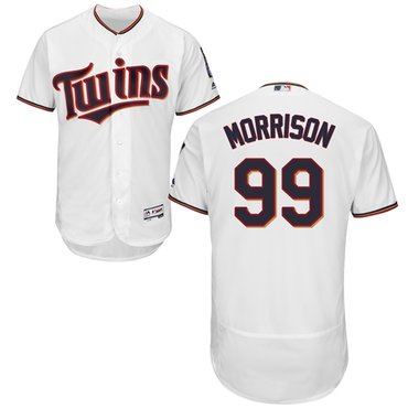 Personalized Twins #99 Logan Morrison White Flexbase Authentic Collection Stitched Baseball Jersey