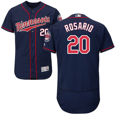 Personalized Twins #20 Eddie Rosario Navy Blue Flexbase Authentic Collection Stitched Baseball Jersey