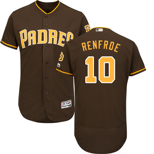 Personalized Padres #10 Hunter Renfroe Brown Flexbase Authentic Collection Stitched Baseball Jersey