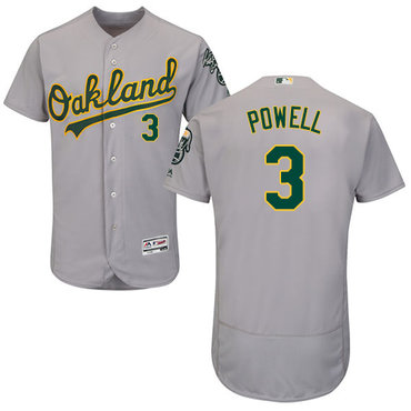 Personalized Athletics #3 Boog Powell Grey Flexbase Authentic Collection Stitched Baseball Jersey