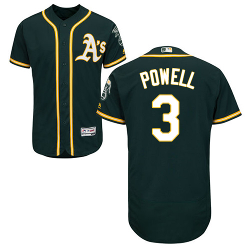 Personalized Athletics #3 Boog Powell Green Flexbase Authentic Collection Stitched Baseball Jersey